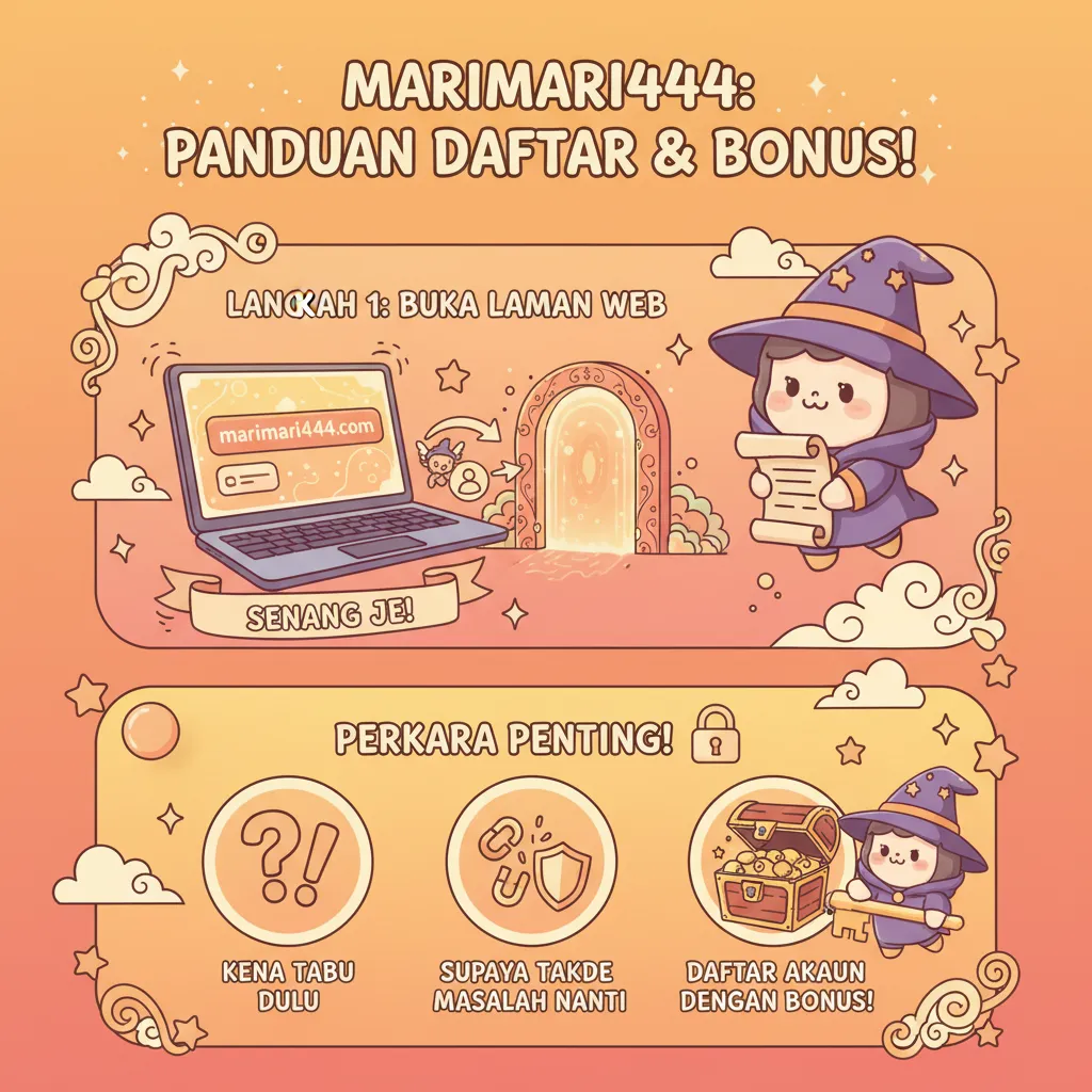 Panduan Daftar Akaun marimari444 & Bonus