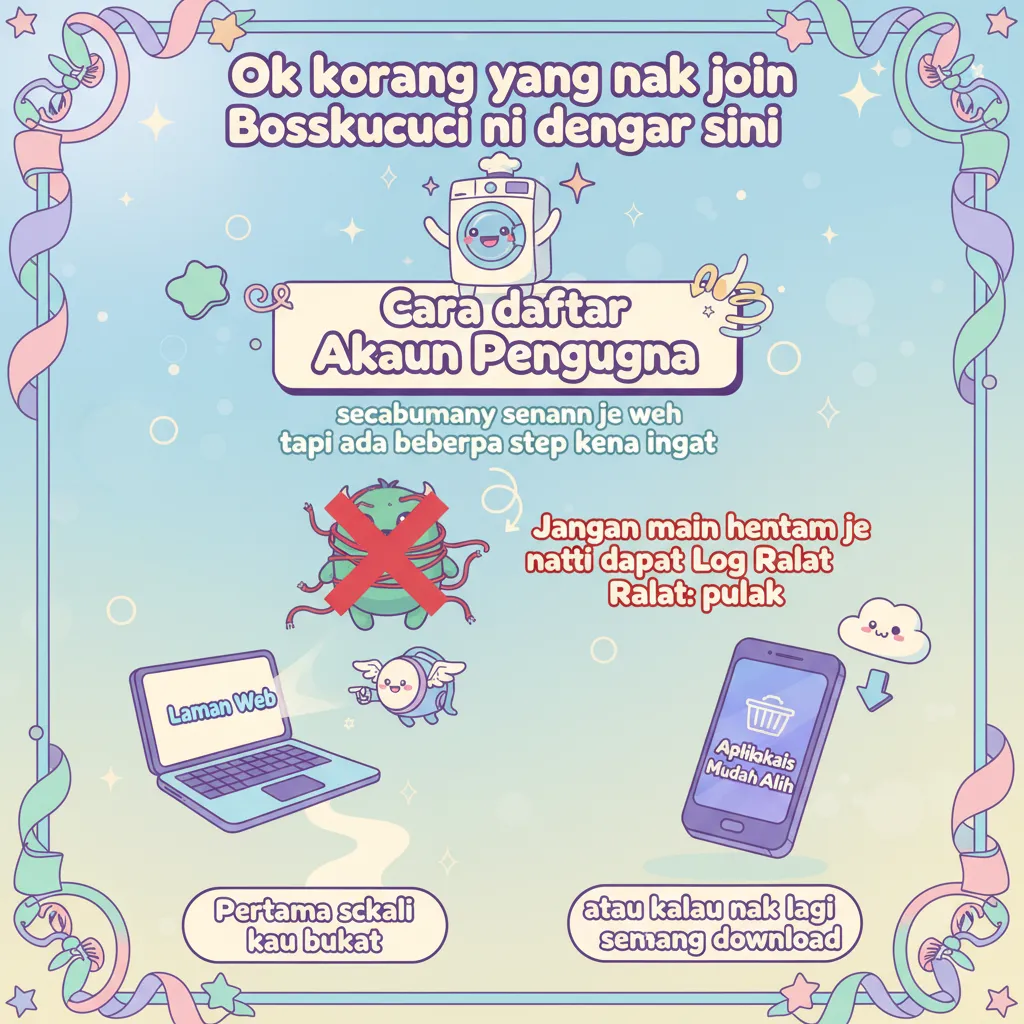 Cara Daftar Akaun Pengguna di Bosskucuci