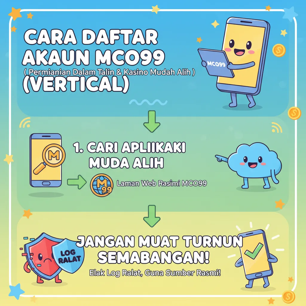Cara Daftar Akaun MCO99 di Kasino Mudah Alih