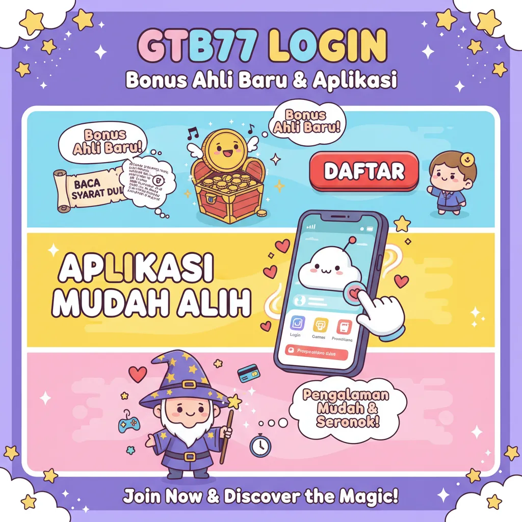 Gtb77 Login: Bonus Ahli Baru & Aplikasi